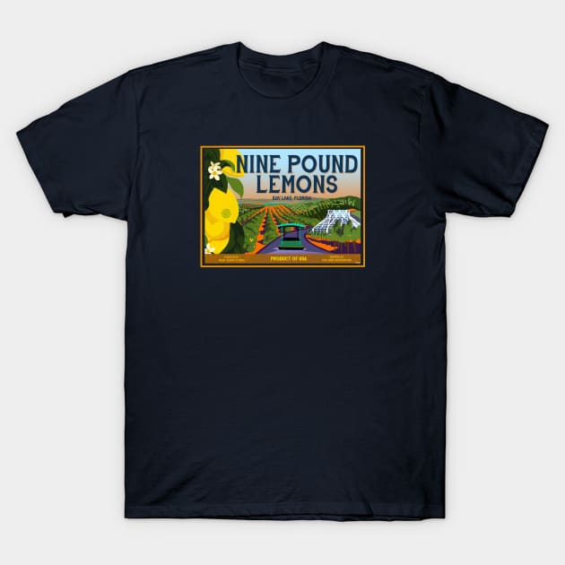 9 Lb Lemons Crate Label T-Shirt by theSteele